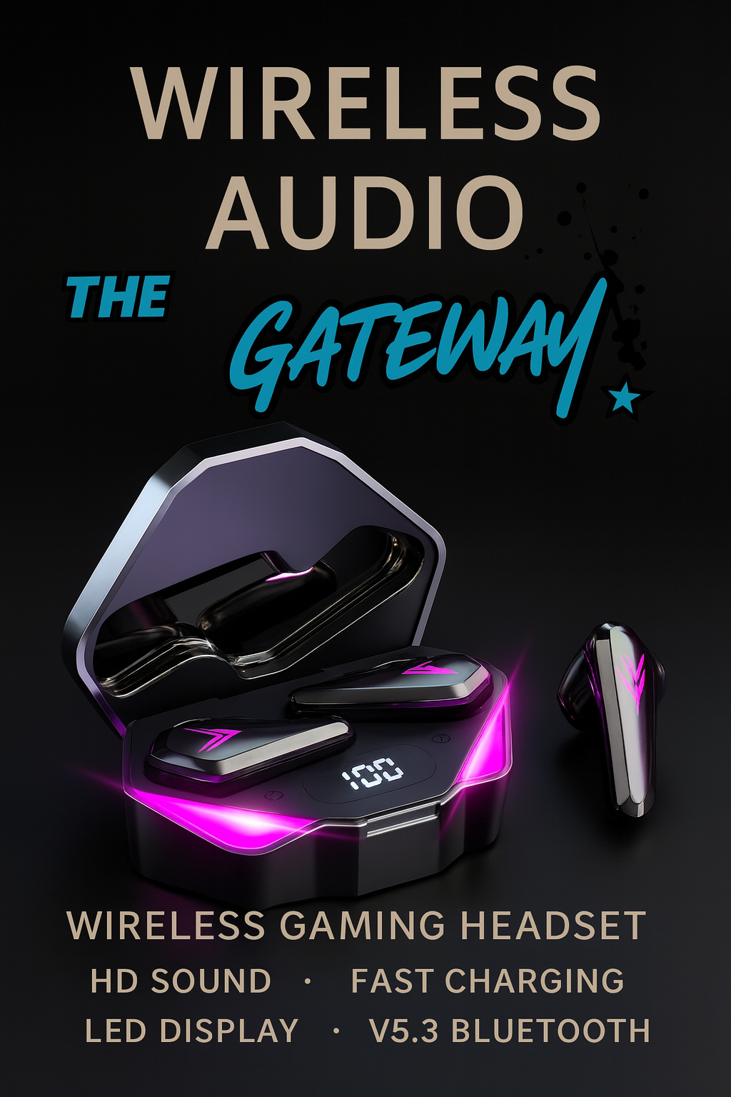 Vortex Wireless Gaming Headset & Earphones